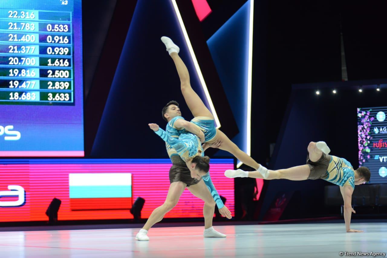 Bakıda aerobika gimnastikası üzrə 16-cı dünya çempionatının birinci günü başlayıb (FOTO)