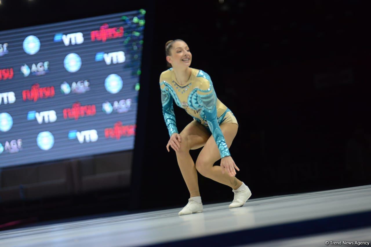 Bakıda aerobika gimnastikası üzrə 16-cı dünya çempionatının birinci günü başlayıb (FOTO)