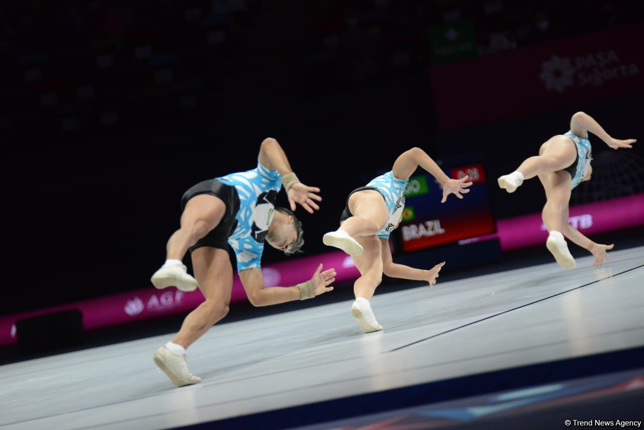 Bakıda aerobika gimnastikası üzrə 16-cı dünya çempionatının birinci günü başlayıb (FOTO)