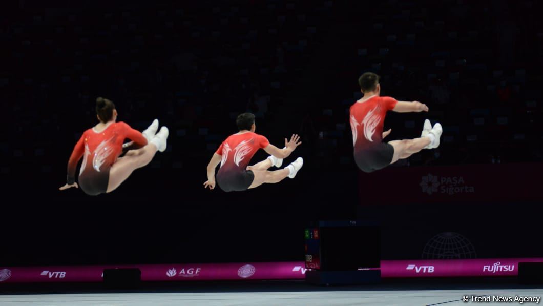 Bakıda aerobika gimnastikası üzrə 16-cı dünya çempionatının birinci günü başlayıb (FOTO)