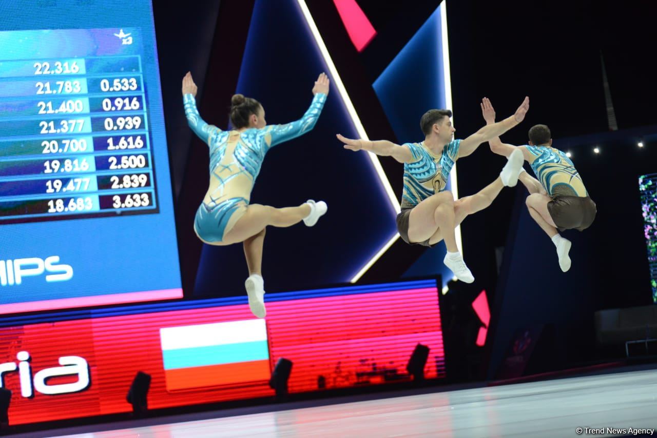 Bakıda aerobika gimnastikası üzrə 16-cı dünya çempionatının birinci günü başlayıb (FOTO)