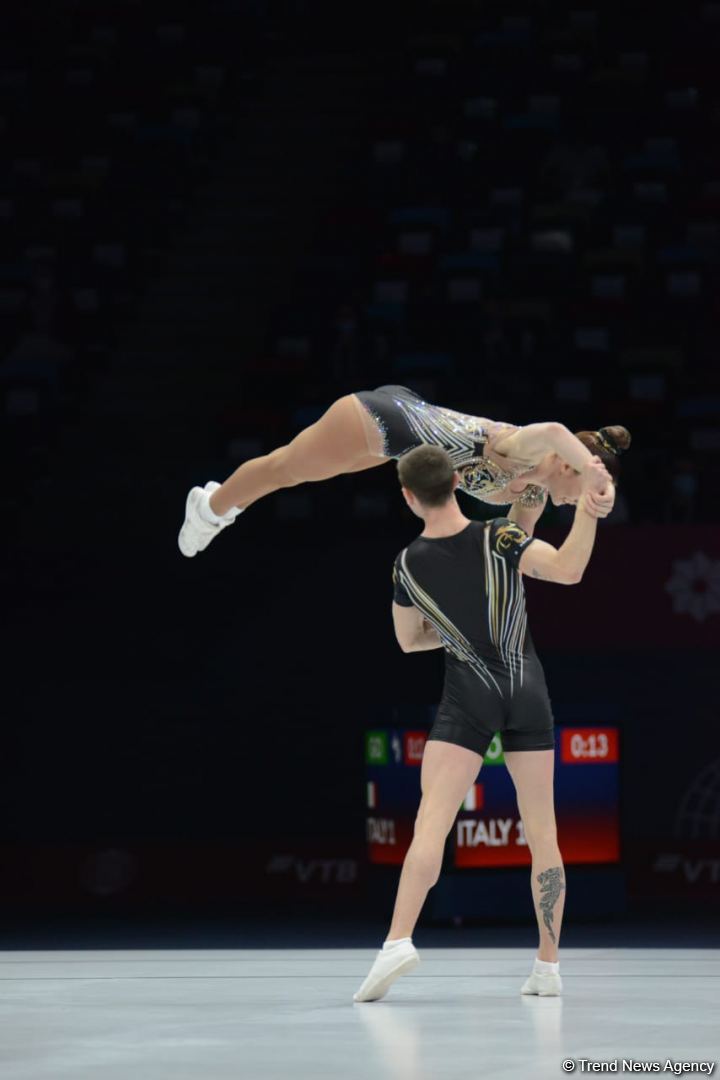 Bakıda aerobika gimnastikası üzrə 16-cı dünya çempionatının ikinci günü başlayıb (FOTO)