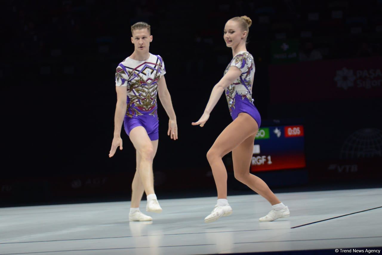 Bakıda aerobika gimnastikası üzrə 16-cı dünya çempionatının ikinci günü başlayıb (FOTO)