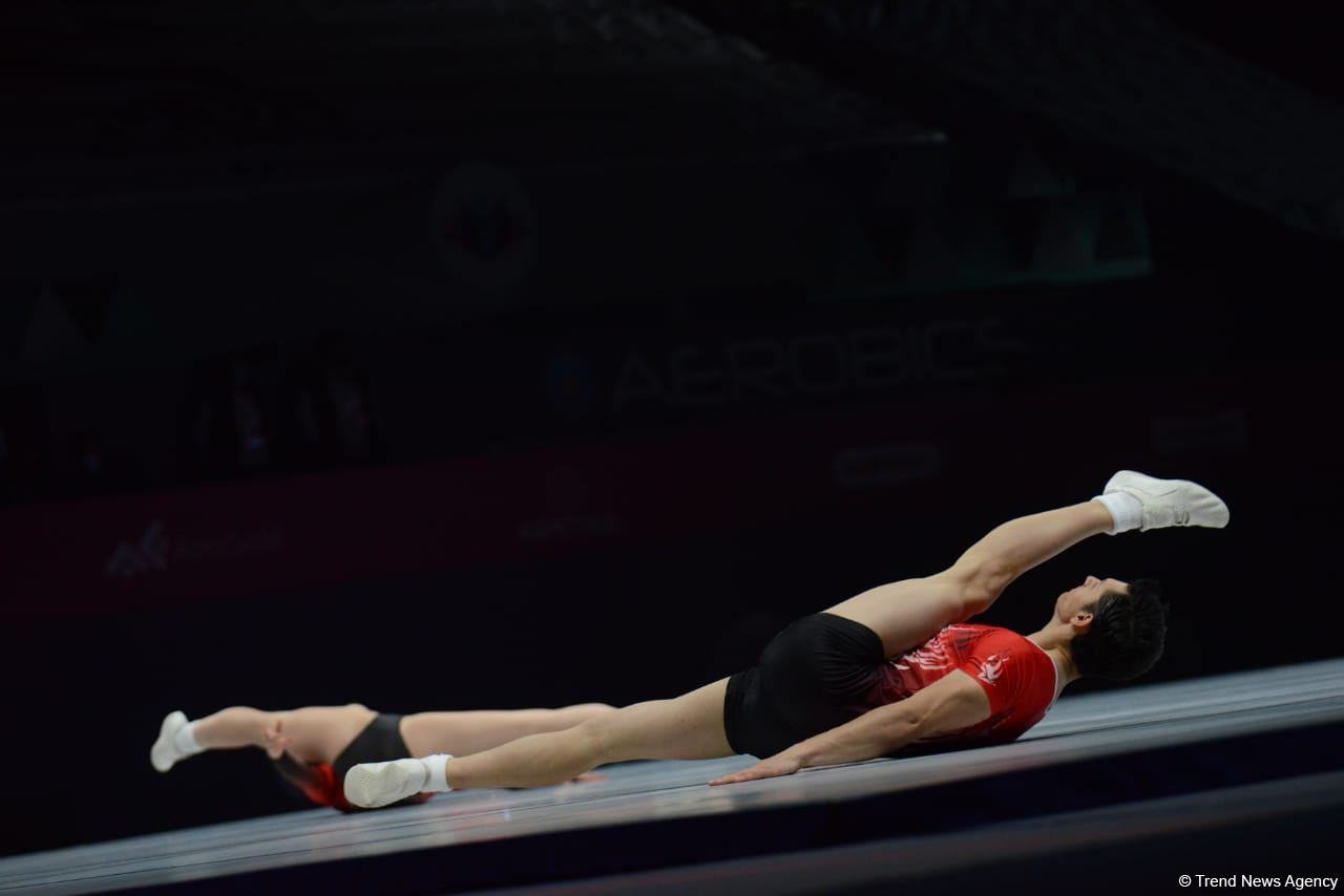 Bakıda aerobika gimnastikası üzrə 16-cı dünya çempionatının ikinci günü başlayıb (FOTO)