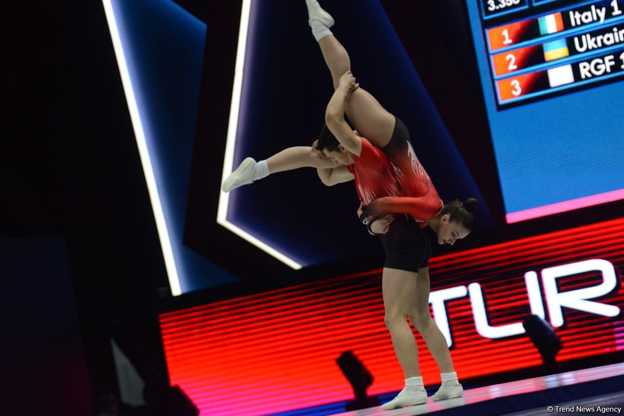 Bakıda aerobika gimnastikası üzrə 16-cı dünya çempionatının ikinci günü başlayıb (FOTO)