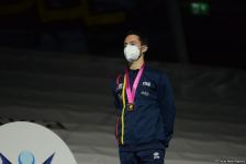 Aerobika gimnastikası üzrə dünya çempionatında qarışıq cütlüklər və kişilər arasında qaliblər mükafatlandırılıb (FOTO)
