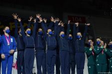 Aerobika gimnastikası üzrə dünya çempionatında qrup hərəkətlərində və aerodans proqramında qaliblər mükafatlandırılıb (FOTO)