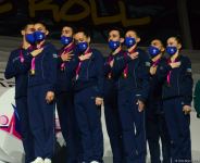 Aerobika gimnastikası üzrə dünya çempionatında qrup hərəkətlərində və aerodans proqramında qaliblər mükafatlandırılıb (FOTO)