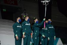 Aerobika gimnastikası üzrə dünya çempionatında qrup hərəkətlərində və aerodans proqramında qaliblər mükafatlandırılıb (FOTO)