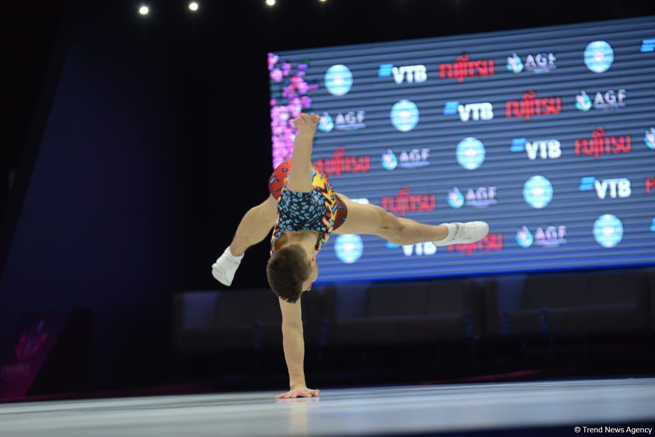 Bakıda aerobika gimnastikası üzrə 16-cı dünya çempionatının final günü başlayıb (FOTO)