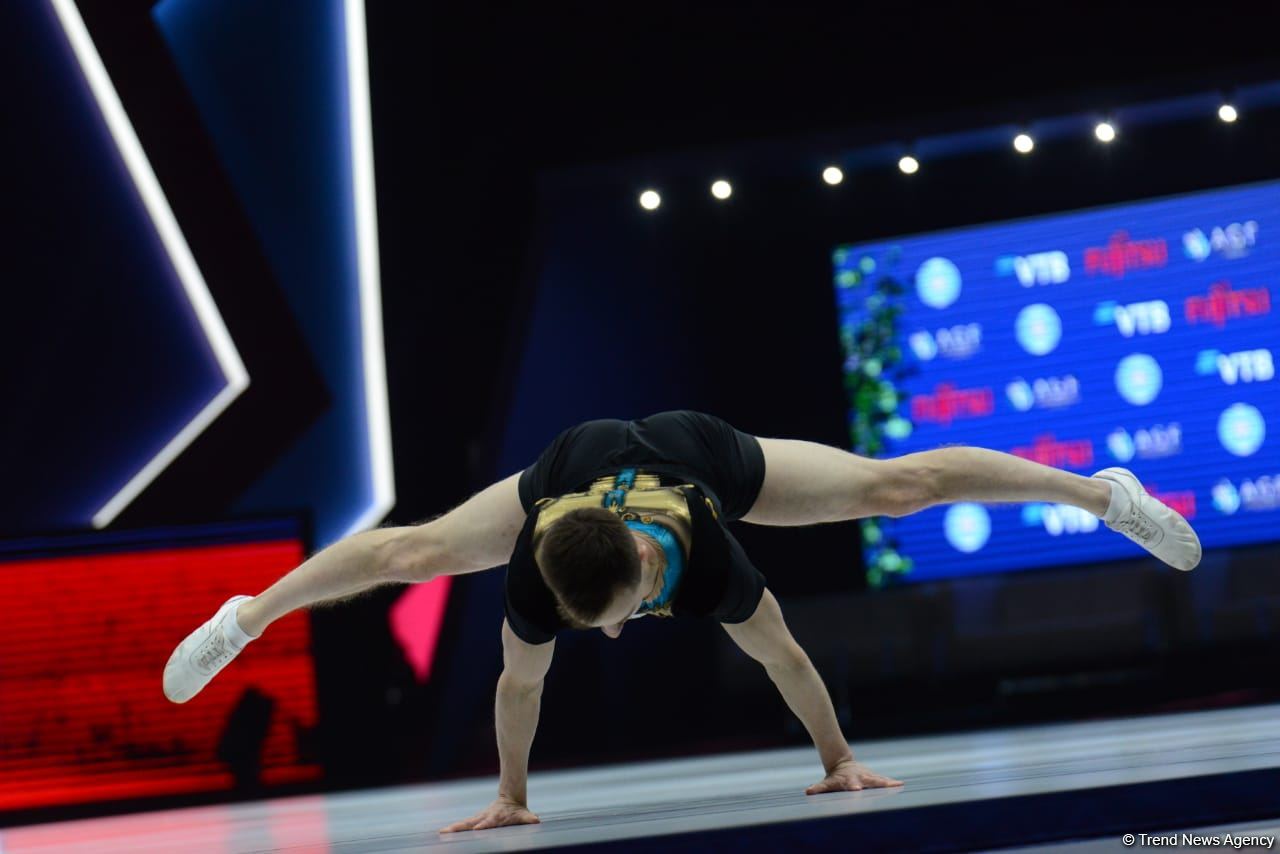 Bakıda aerobika gimnastikası üzrə 16-cı dünya çempionatının final günü başlayıb (FOTO)