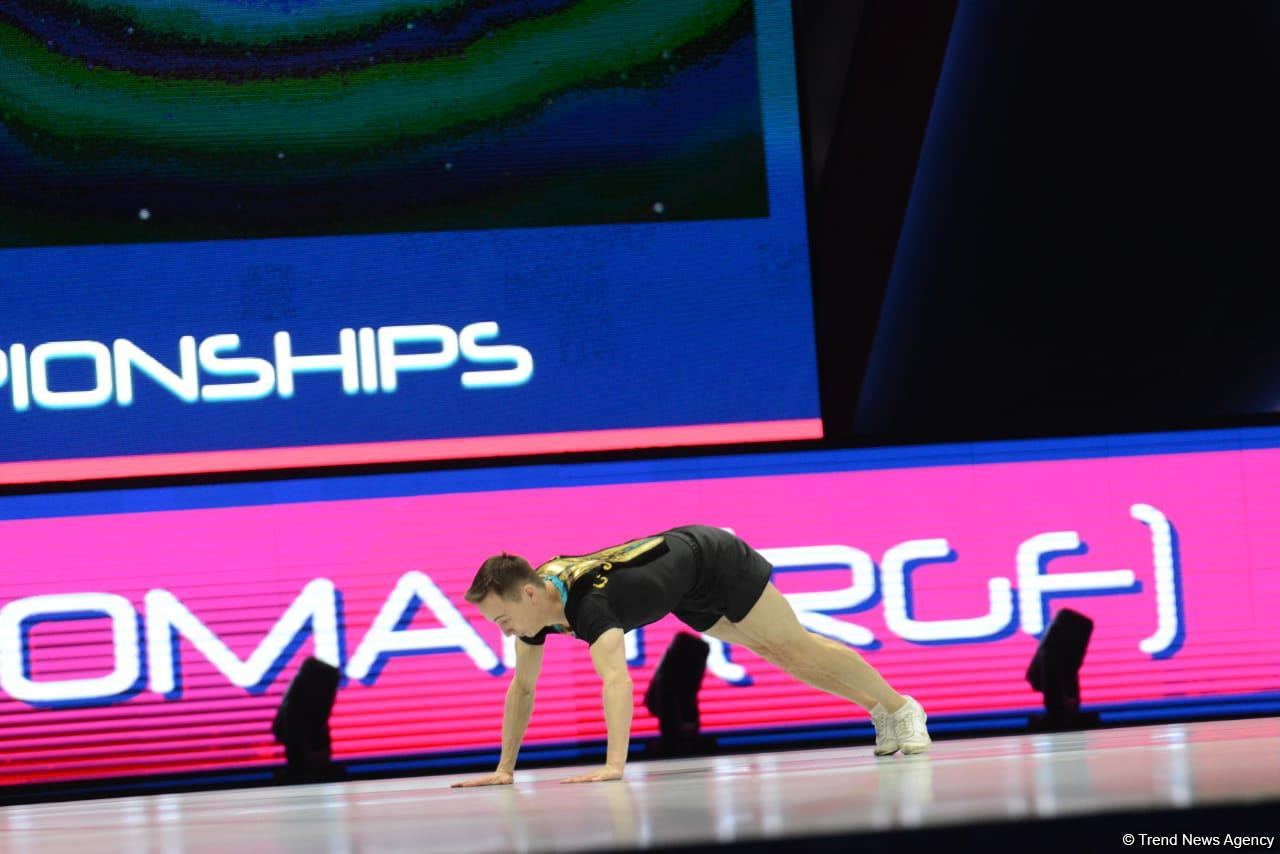 Bakıda aerobika gimnastikası üzrə 16-cı dünya çempionatının final günü başlayıb (FOTO)