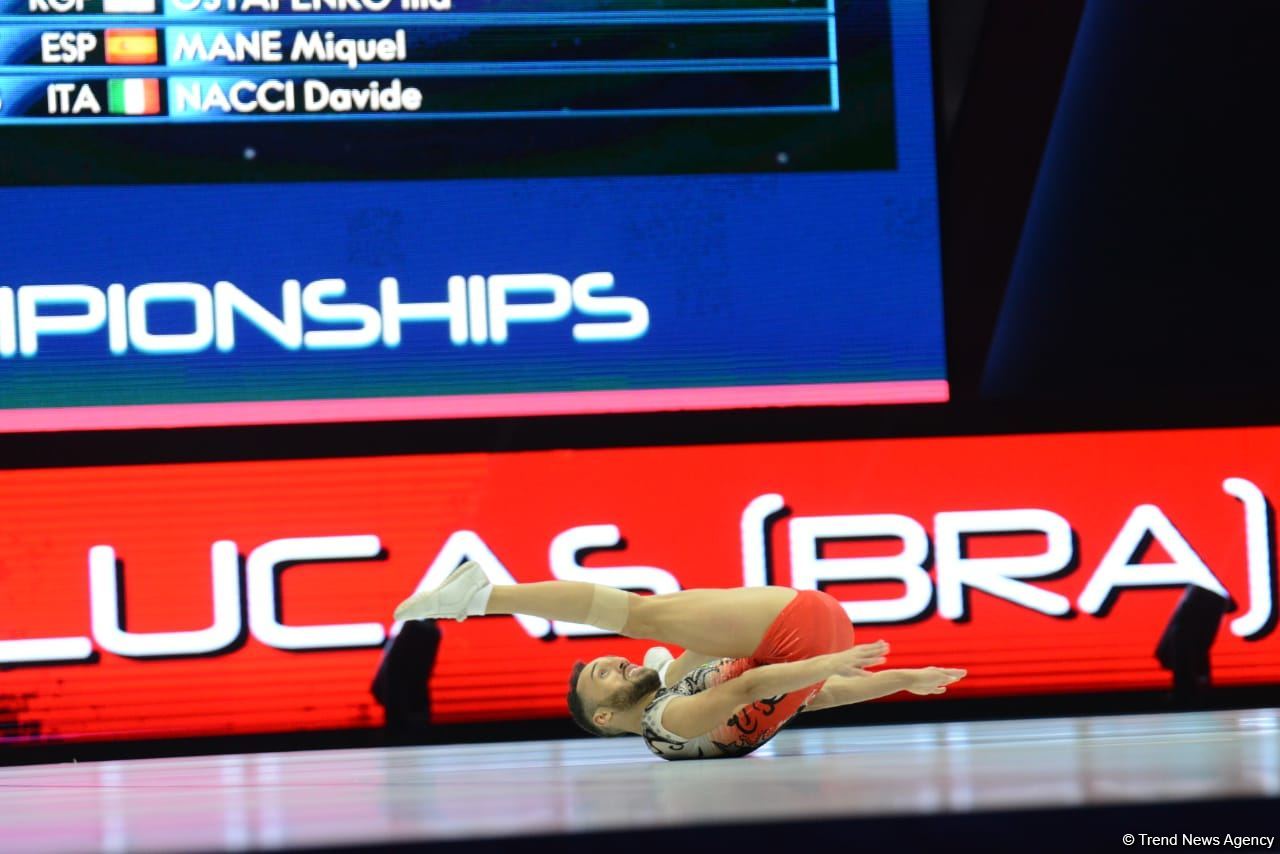 Bakıda aerobika gimnastikası üzrə 16-cı dünya çempionatının final günü başlayıb (FOTO)