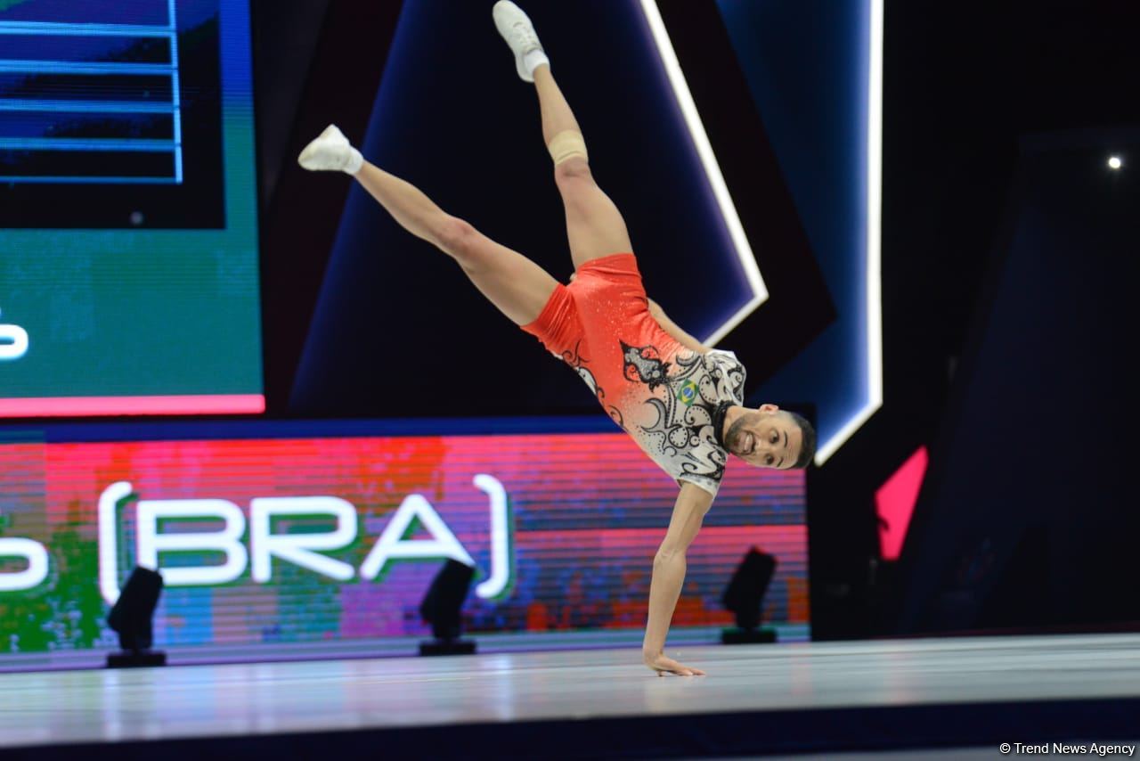 Bakıda aerobika gimnastikası üzrə 16-cı dünya çempionatının final günü başlayıb (FOTO)
