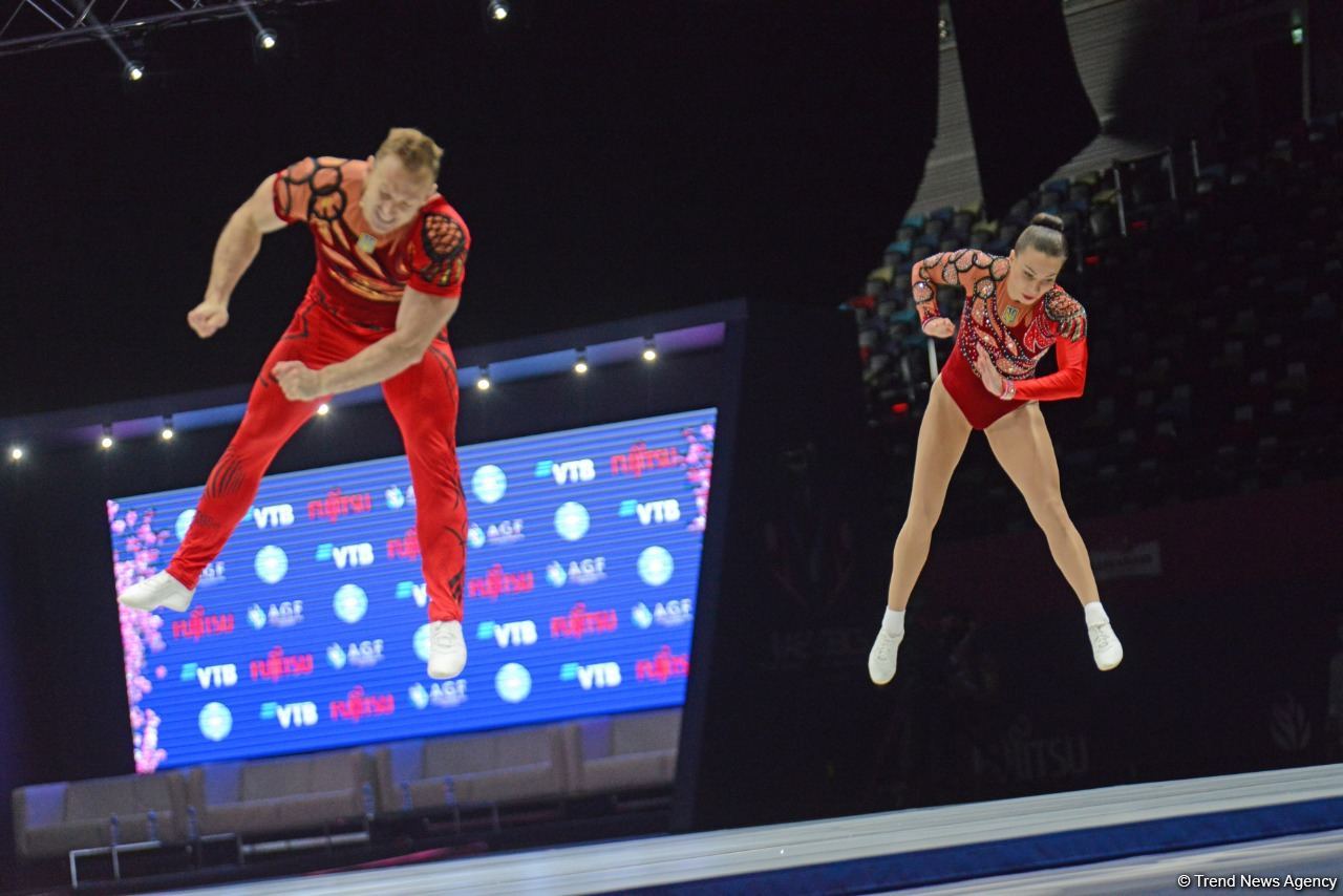 Aerobika gimnastikası üzrə dünya çempionatının son günündən maraqlı anlar (FOTO)