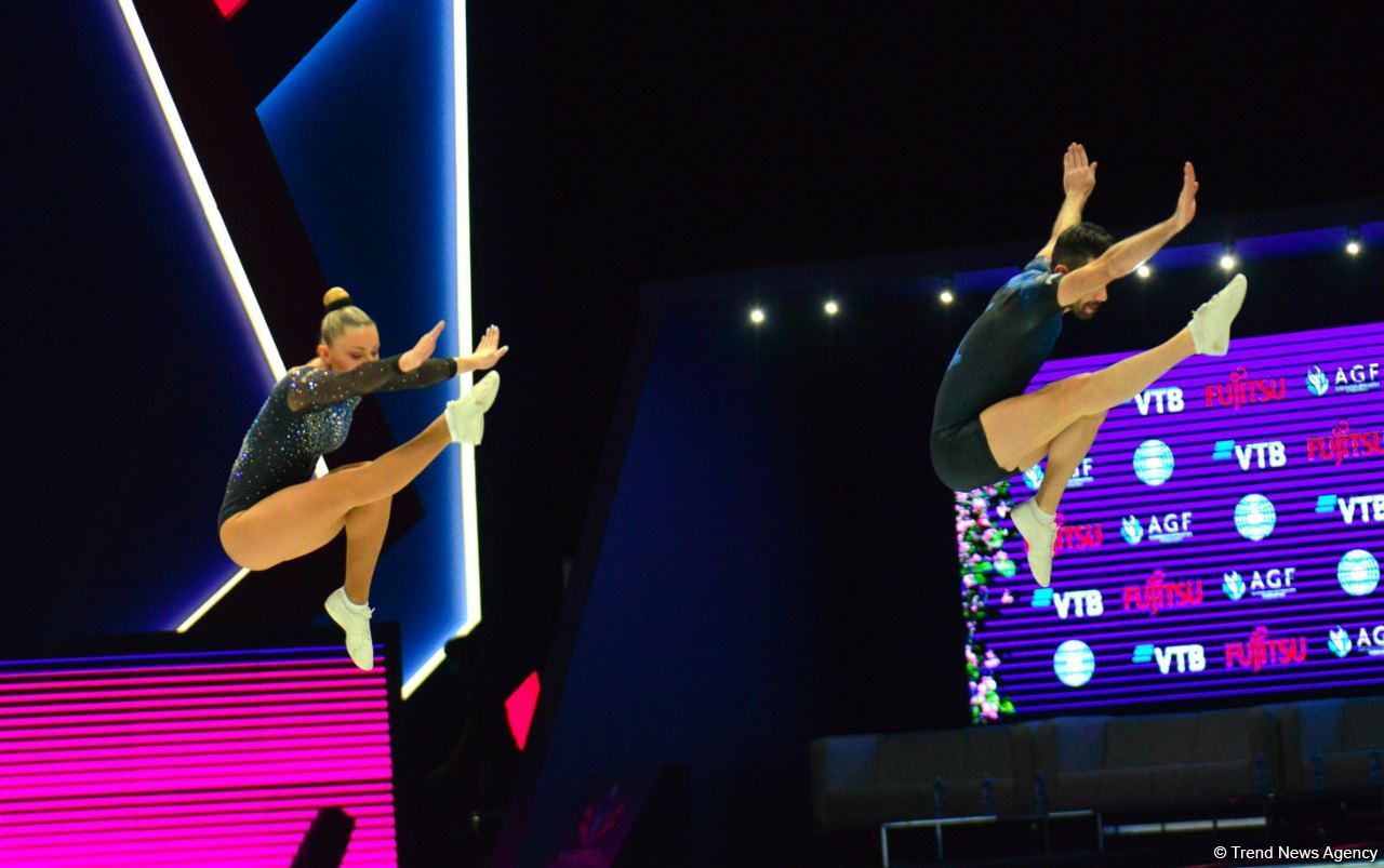 Aerobika gimnastikası üzrə dünya çempionatının son günündən maraqlı anlar (FOTO)