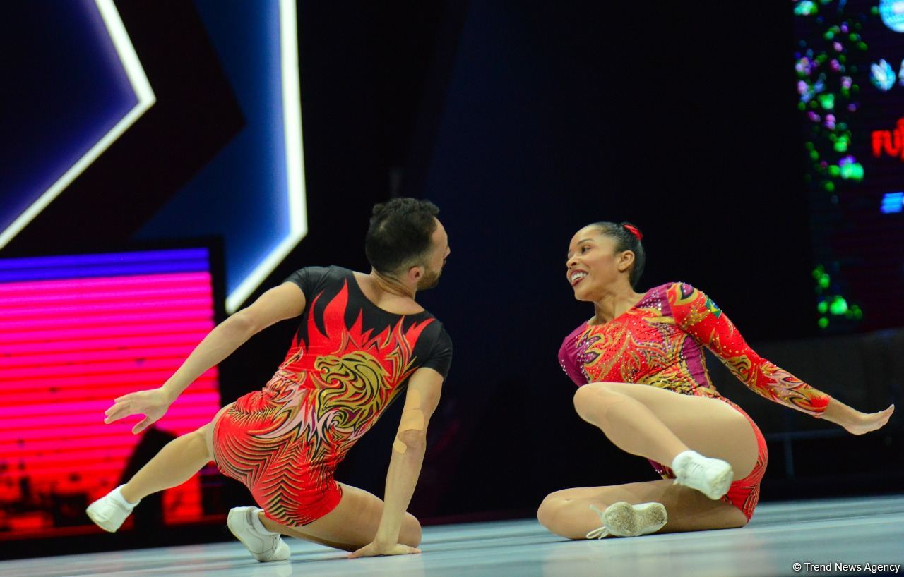 Aerobika gimnastikası üzrə dünya çempionatının son günündən maraqlı anlar (FOTO)