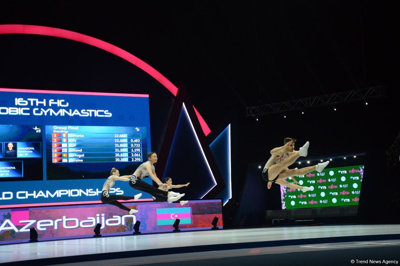 Aerobika gimnastikası üzrə dünya çempionatının son günündən maraqlı anlar (FOTO)