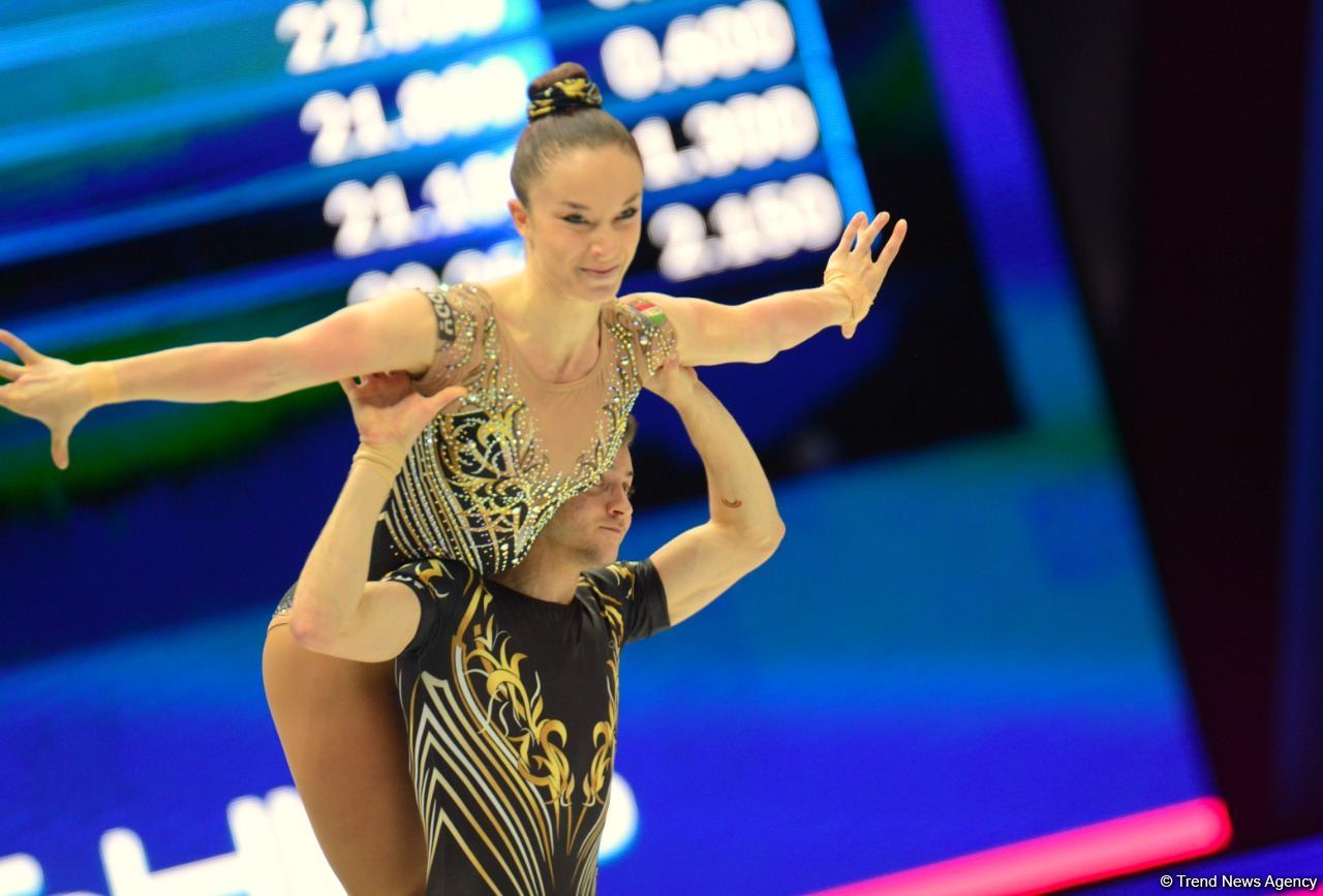 Aerobika gimnastikası üzrə dünya çempionatının son günündən maraqlı anlar (FOTO)