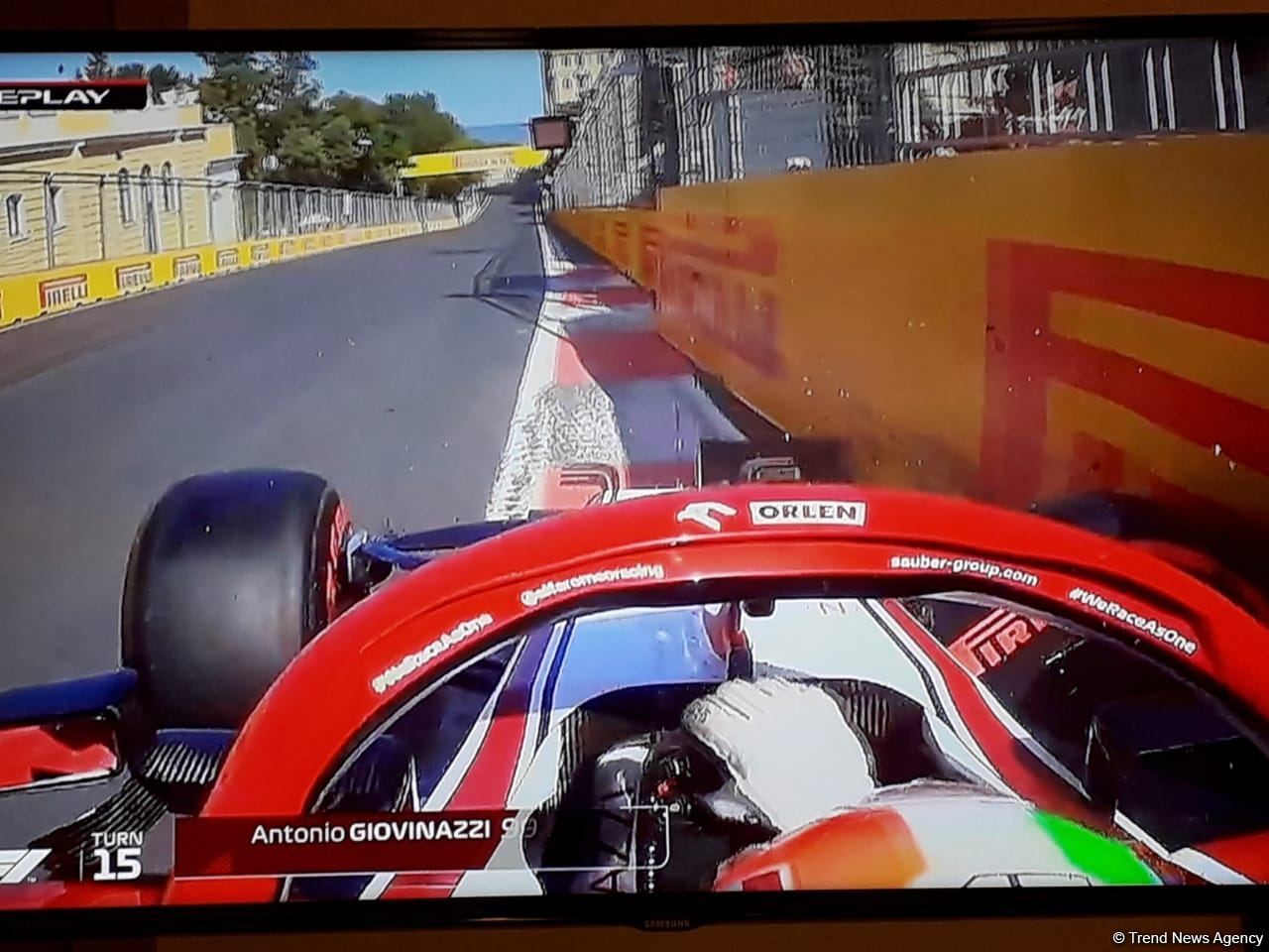 F1 sıralama turunda növbəti qəza (FOTO)