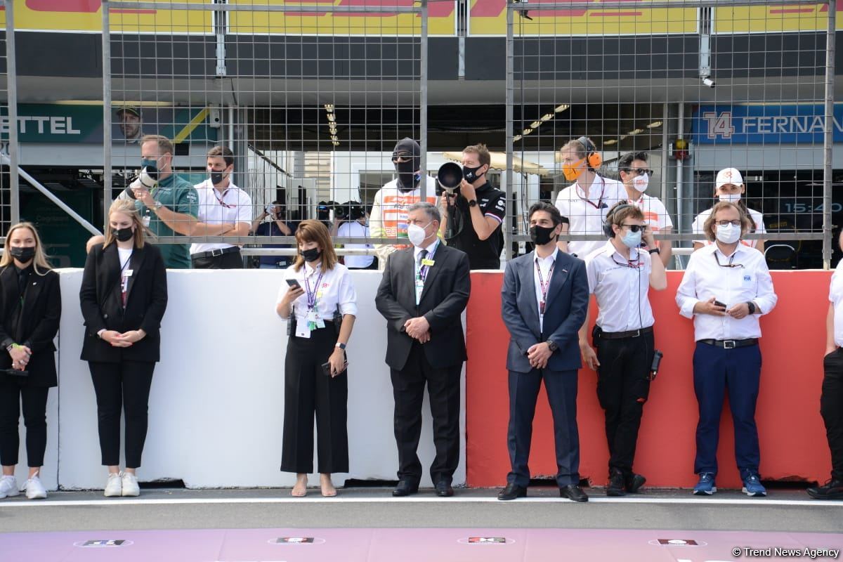 Formula 1 Azərbaycan Qran Prisində Dövlət Himni mərasimi keçirilib (FOTO/VİDEO)