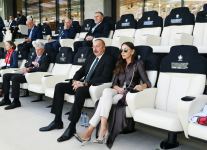 Prezident İlham Əliyev və birinci xanım Mehriban Əliyeva Uels-İsveçrə oyununa baxıblar (FOTO/VİDEO)