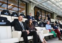 Prezident İlham Əliyev və birinci xanım Mehriban Əliyeva Uels-İsveçrə oyununa baxıblar (FOTO/VİDEO)