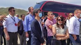 Diplomatik korpus nümayəndələrinin Ağdama səfəri başlayıb (FOTO)
