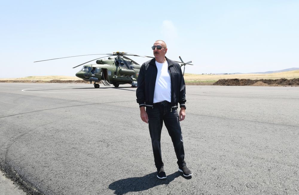 Prezident İlham Əliyev və birinci xanım Mehriban Əliyeva Füzuli rayonuna səfərə gəliblər (FOTO/VİDEO) (YENİLƏNİB)