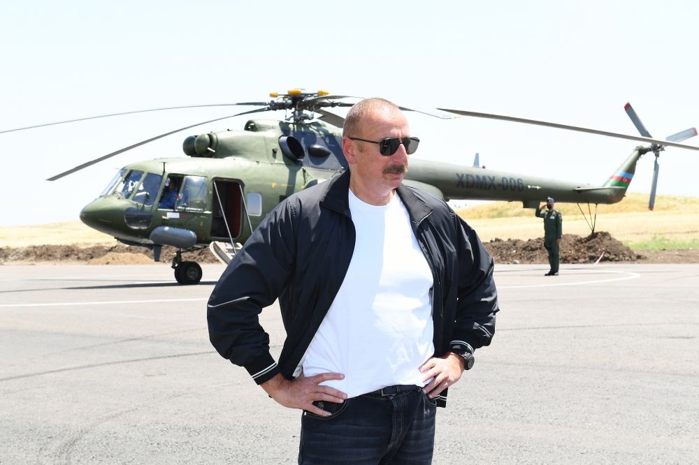 Prezident İlham Əliyev və birinci xanım Mehriban Əliyeva Füzuli rayonuna səfərə gəliblər (FOTO/VİDEO) (YENİLƏNİB)