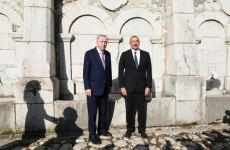 Azərbaycan və Türkiyə prezidentləri Şuşada “Xan qızı” bulağında olublar (FOTO/VİDEO) (YENİLƏNİB)