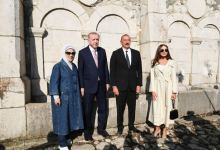 Azərbaycan və Türkiyə prezidentləri Şuşada “Xan qızı” bulağında olublar (FOTO/VİDEO) (YENİLƏNİB)