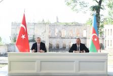 Azərbaycan və Türkiyə prezidentləri mətbuata birgə bəyanatlarla çıxış ediblər (FOTO/VİDEO) (YENİLƏNİB)