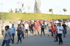 Bakıda azarkeşlər Türkiyənin oyununa yollanırlar (FOTOSESSİYA)