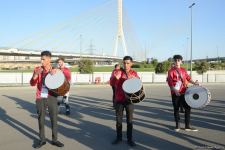Bakıda azarkeşlər Türkiyənin oyununa yollanırlar (FOTOSESSİYA)