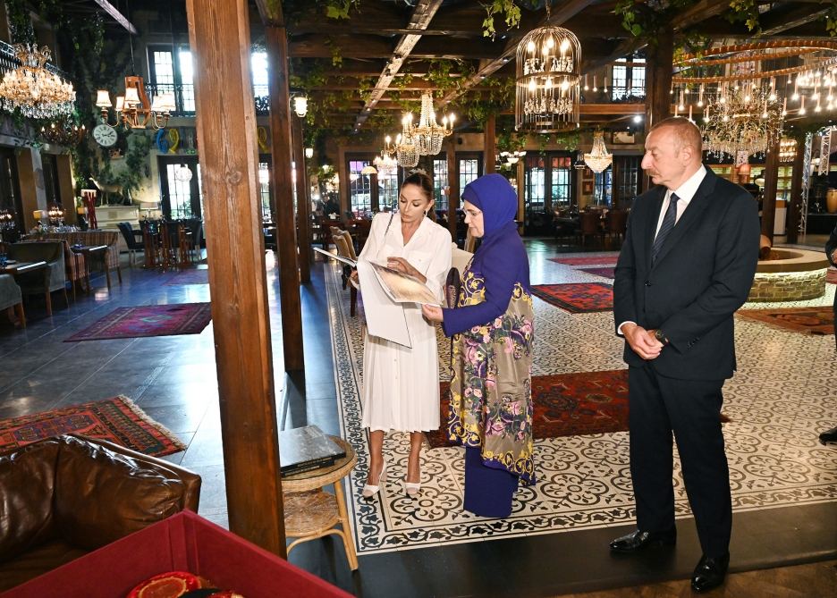 Prezident İlham Əliyevin və birinci xanım Mehriban Əliyevanın adından Ərdoğan və xanımının şərəfinə nahar verilib (FOTO) (YENİLƏNİB)
