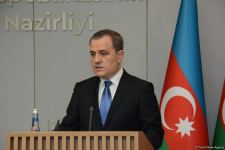 Azərbaycan və Qırğızıstanın XİN rəhbərləri mətbuat konfransı keçirib (FOTO/VİDEO)