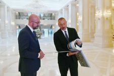 Prezident İlham Əliyevin və Aİ Şurasının Prezidenti Şarl Mişelin birgə mətbuat konfransı keçirilib (FOTO/VİDEO) (YENİLƏNİB-2)