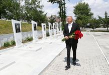 Prezident İlham Əliyev Daşkəsəndə Şəhidlər xiyabanını ziyarət edib (FOTO/VİDEO) (YENİLƏNİB)