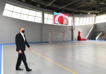 Prezident İlham Əliyev Goranboy Olimpiya İdman Kompleksinin açılışında iştirak edib (FOTO/VİDEO)(YENİLƏNİB)
