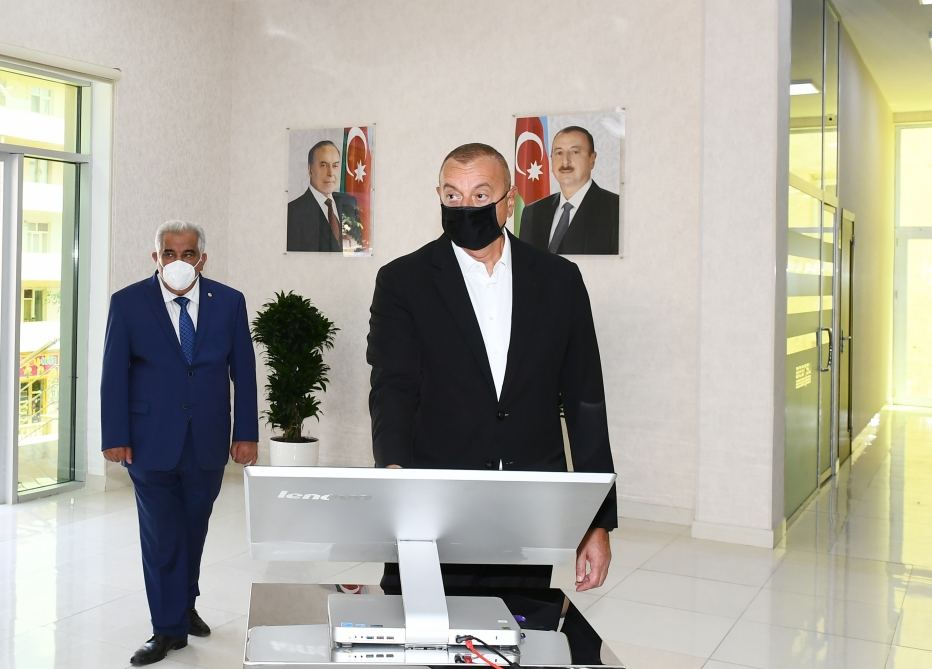 Prezident İlham Əliyev Daşkəsən şəhərinin yenidən qurulan su təchizatı və kanalizasiya sistemləri üzrə görülən işlərlə tanış olub (YENİLƏNİB) (FOTO/VİDEO)