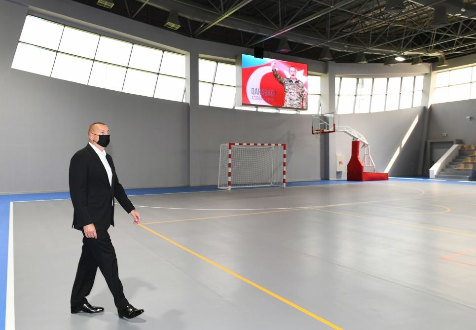 Prezident İlham Əliyev Goranboy Olimpiya İdman Kompleksinin açılışında iştirak edib (FOTO/VİDEO)(YENİLƏNİB)
