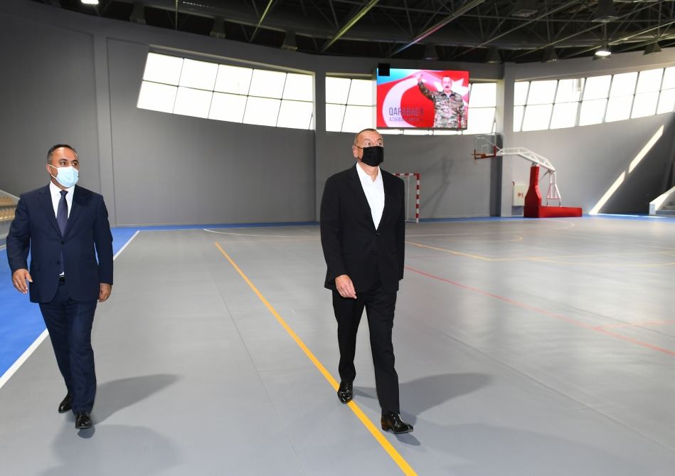 Prezident İlham Əliyev Goranboy Olimpiya İdman Kompleksinin açılışında iştirak edib (FOTO/VİDEO)(YENİLƏNİB)