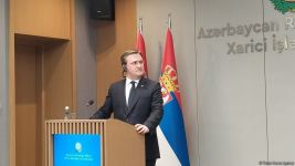 Ceyhun Bayramovla Nikola Selakoviçin mətbuat konfransı keçirilib (FOTO/VİDEO)