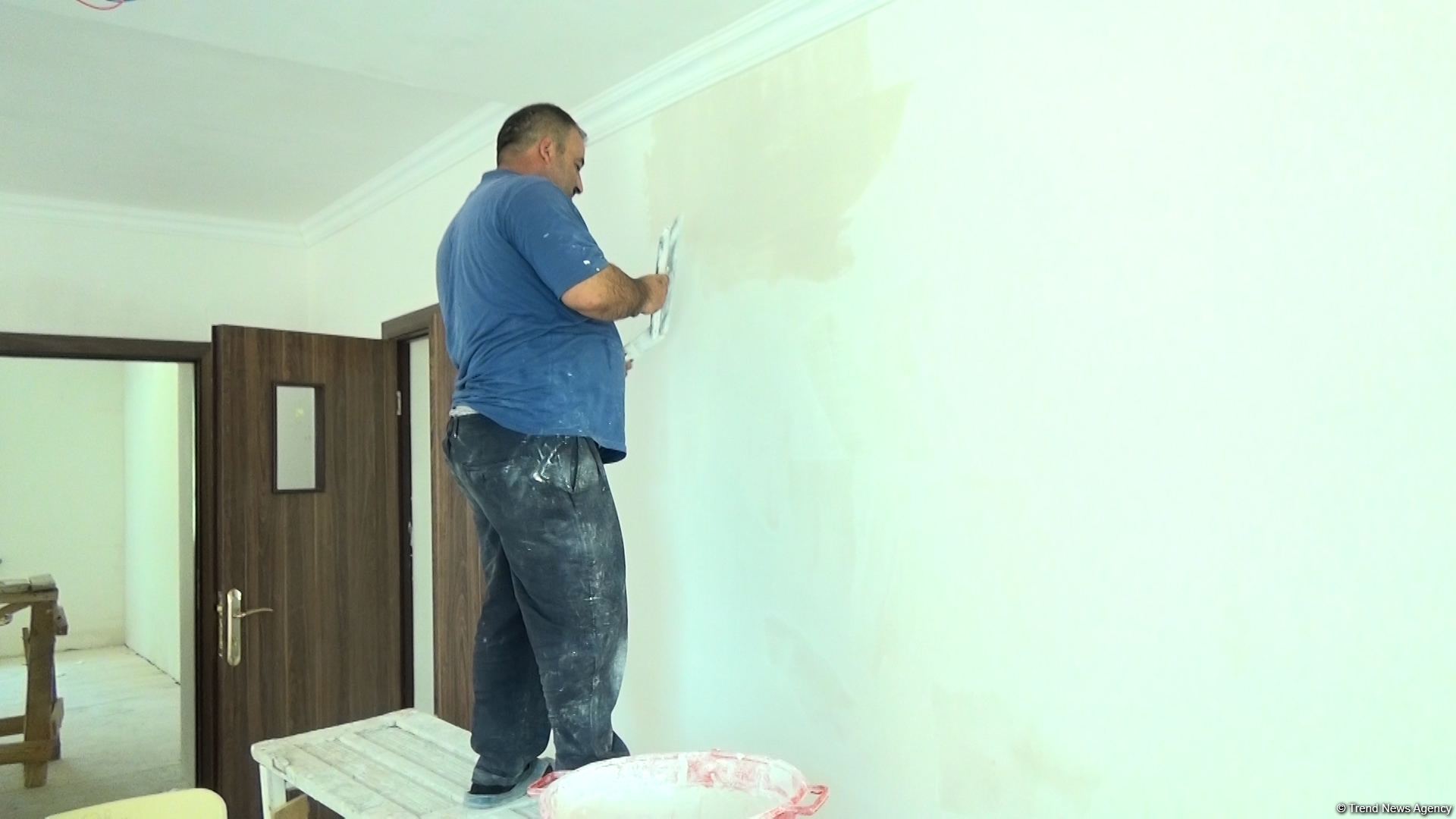 Ermənilərin dağıtdığı məktəblər yenidən tikilir - Trend TV-nin reportajı (FOTO/VİDEO)