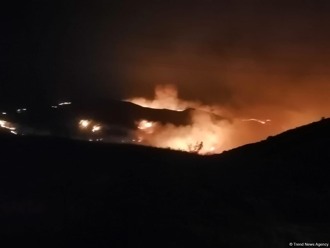 Ağsuda güclü yanğın meşə sahəsinə keçdi (FOTO/VİDEO)