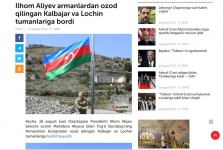 Qırğızıstan və Özbəkistan portalları Azərbaycan Prezidentinin Kəlbəcər və Laçın rayonlarına səfəri haqqında materiallar verib (FOTO)