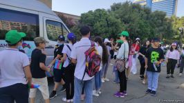 Yay məktəbində iştirak edən şəhid və qazi övladları Hərbi Qənimətlər Parkını ziyarət edib (FOTO)