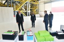 Prezident İlham Əliyev Sumqayıt Kimya Sənaye Parkında “Azmonbat” MMC-nin açılışında iştirak edib  (FOTO/VİDEO) (YENİLƏNİB)