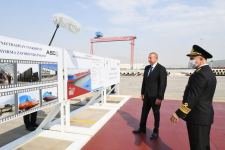 Prezident İlham Əliyev “Kəlbəcər” neftdaşıyan tankerin istismara verilməsi mərasimində iştirak edib (FOTO/VİDEO)